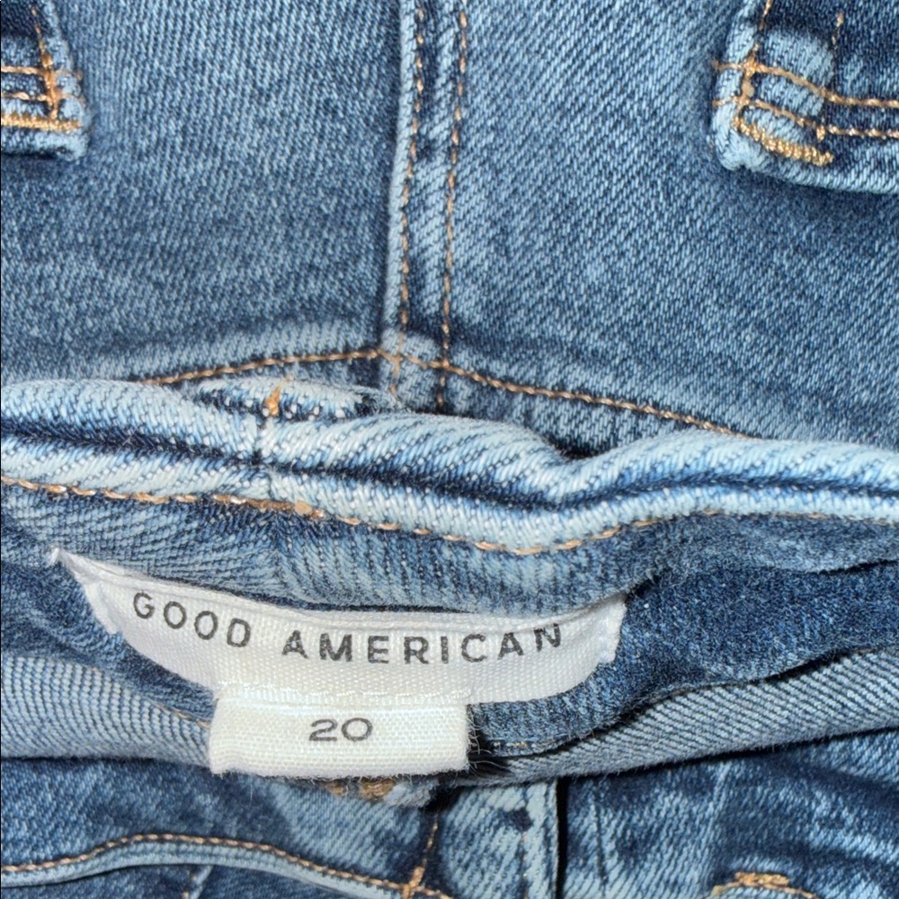 Good American Dark Blue Straight Leg Jeans - Picture 5 of 5